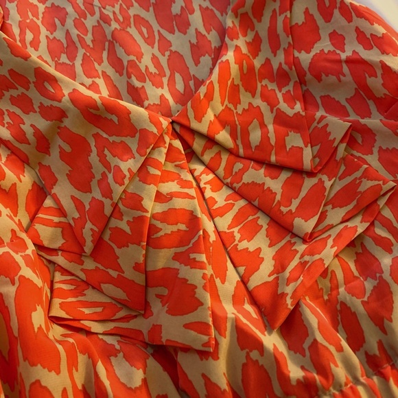 BeBop Animal Print Leopard Cheetah Dress Orange Tan - Picture 3 of 7